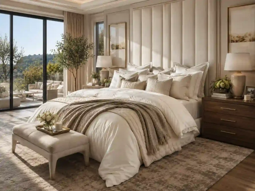 Serene modern bedroom with natural light