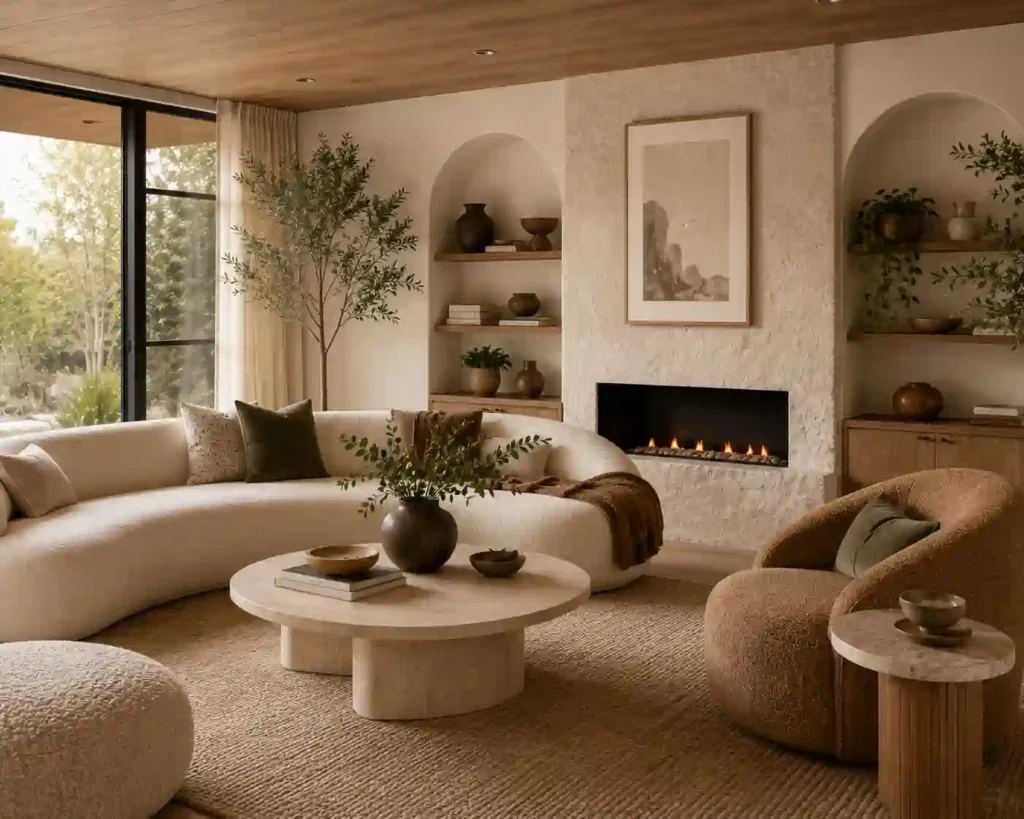 Cozy minimalist living room retreat